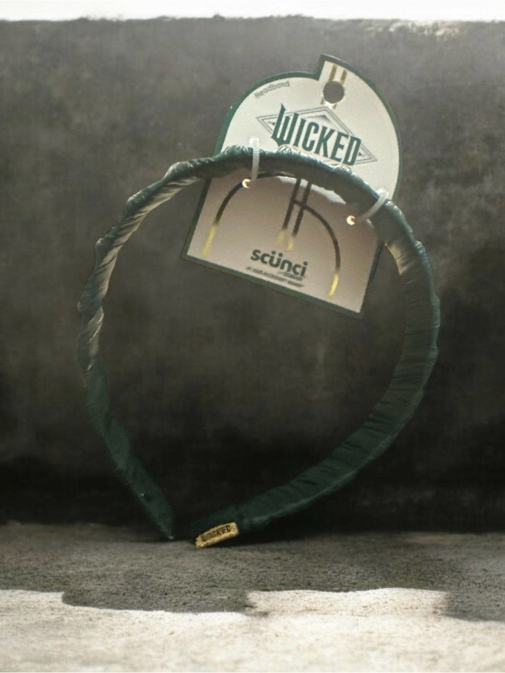 Green Satin Padded Headband - Picture 2 of 3